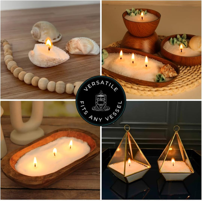 Pearled Sand Candles + FREE 200 Natural Cotton Wicks