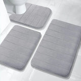 3pcs Memory Foam Bath Mat