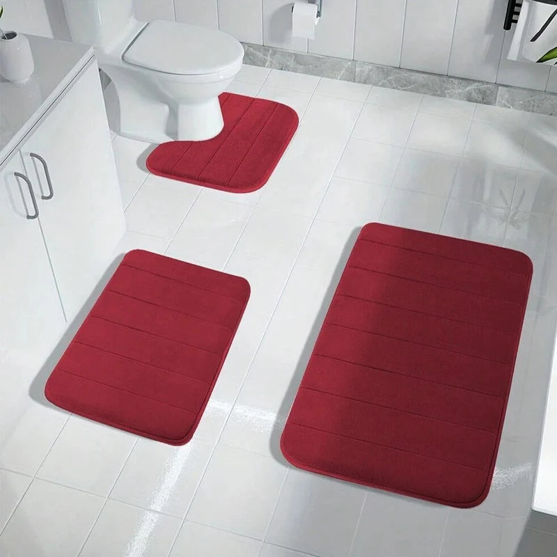 3pcs Memory Foam Bath Mat