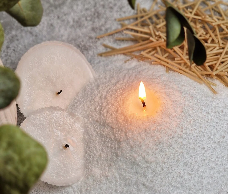 Pearled Sand Candles + FREE 200 Natural Cotton Wicks