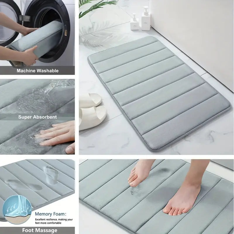 3pcs Memory Foam Bath Mat