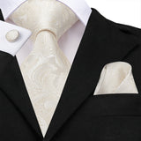 Men's Silk Jacquard Tie, Pocket Square & Cufflinks Set + FREE 4 Day Delivery