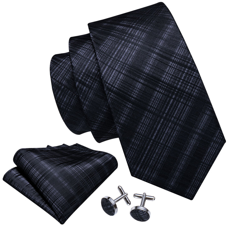 Men's Silk Jacquard Tie, Pocket Square & Cufflinks Set + FREE 4 Day Delivery