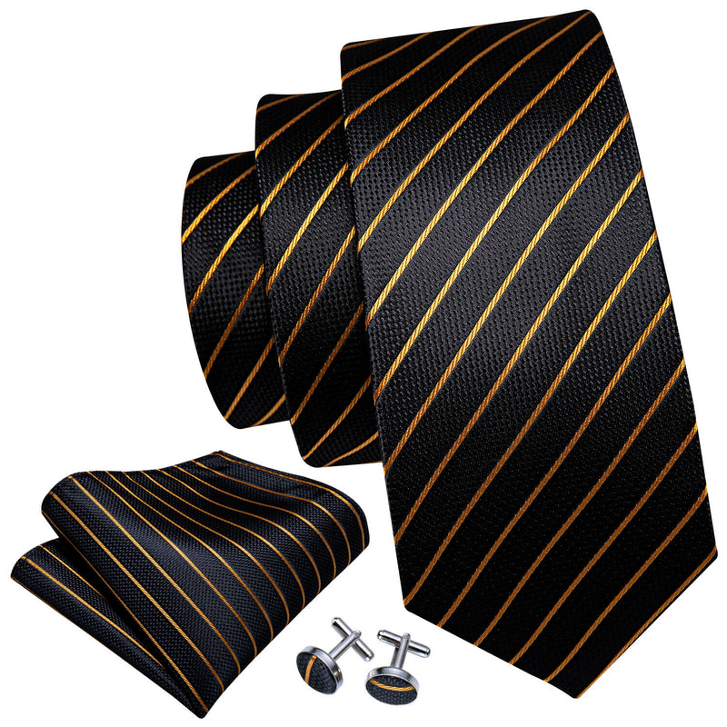 Men's Silk Jacquard Tie, Pocket Square & Cufflinks Set + FREE 4 Day Delivery