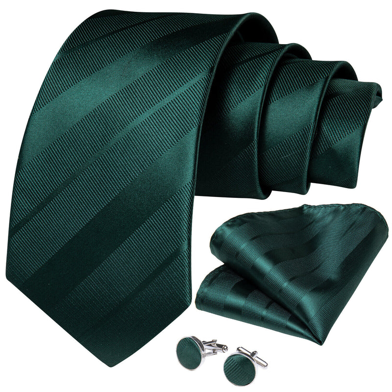 Men's Silk Jacquard Tie, Pocket Square & Cufflinks Set + FREE 4 Day Delivery