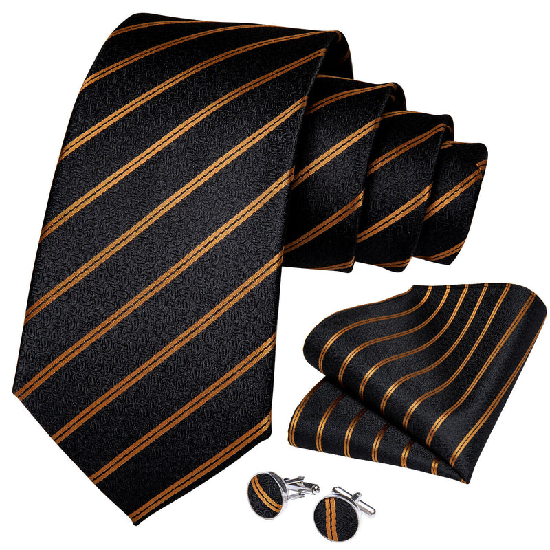 Men's Silk Jacquard Tie, Pocket Square & Cufflinks Set + FREE 4 Day Delivery