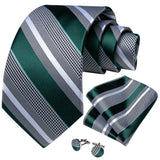 Men's Silk Jacquard Tie, Pocket Square & Cufflinks Set + FREE 4 Day Delivery