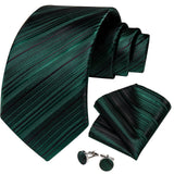 Men's Silk Jacquard Tie, Pocket Square & Cufflinks Set + FREE 4 Day Delivery