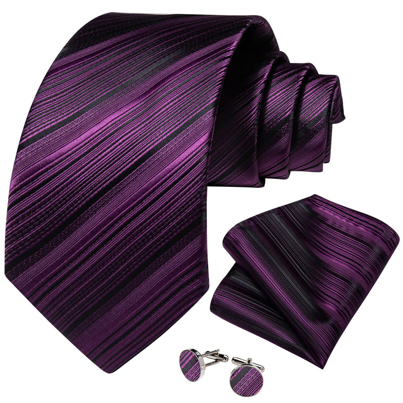 Men's Silk Jacquard Tie, Pocket Square & Cufflinks Set + FREE 4 Day Delivery