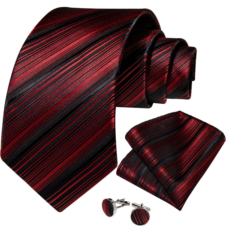 Men's Silk Jacquard Tie, Pocket Square & Cufflinks Set + FREE 4 Day Delivery