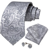 Men's Silk Jacquard Tie, Pocket Square & Cufflinks Set + FREE 4 Day Delivery